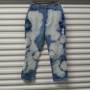 Y2K Juicy Couture Indigo Tie Dye Denim Jeans Womens Size 31 Blue Casual Gorpcore
